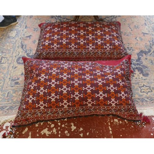 479 - Pair of Afgan saddle bags converted into large cushions