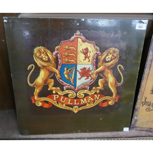 493 - Pullman's Coaches metal sign - Approx size: 52cm x 52cm