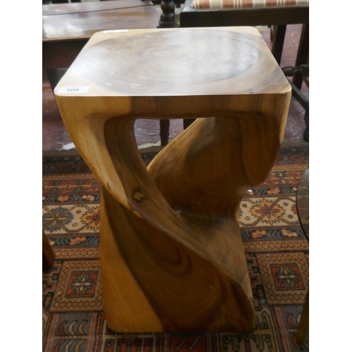 508 - Carved fruit wood table