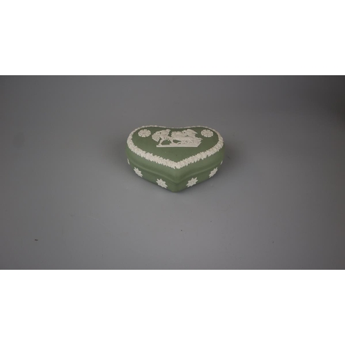 260 - Collection of green Wedgewood Jasper ware