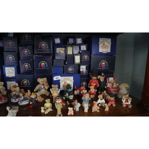 262 - Collection of Colour Box teddy figures 