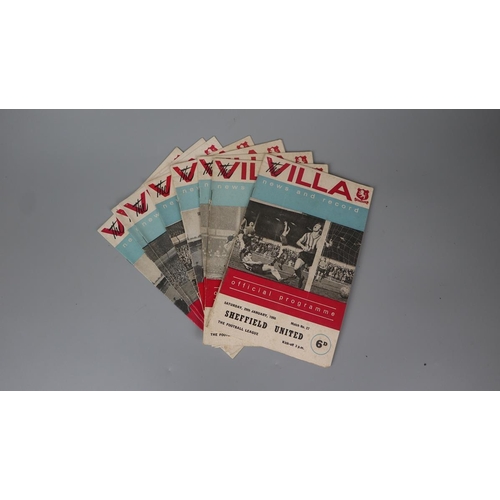 300 - Vintage Aston Villa programmes