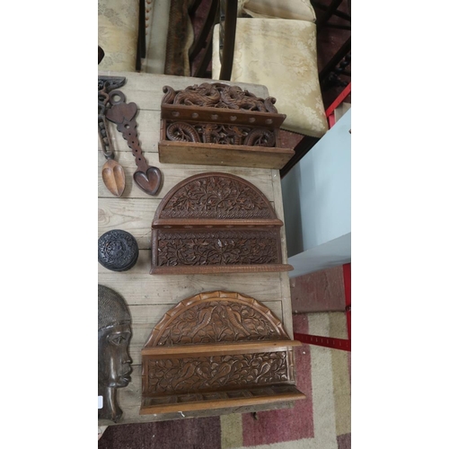 302 - Collection of carved items