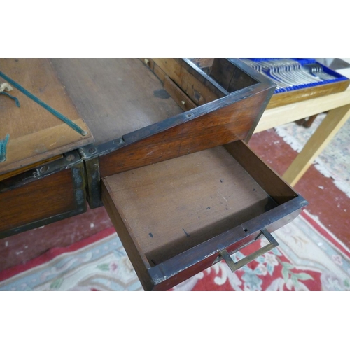 335 - Mahogany brass bound writing slope - George III