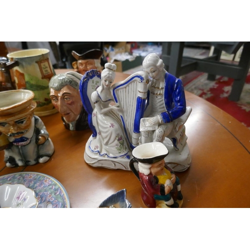 343 - Collection of ceramics to include Toby jugs , Wade Whimsies etc