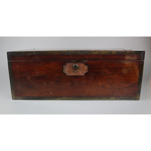 335 - Mahogany brass bound writing slope - George III