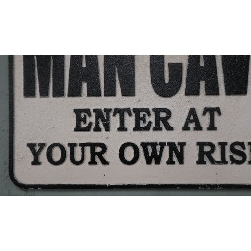 322 - Cast iron man cave sign