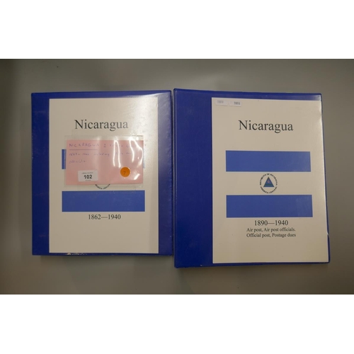 102 - Stamps - Nicaragua 1862-1940 2 volume collection