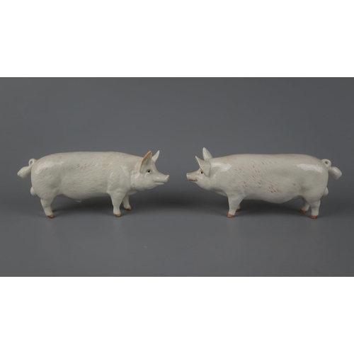 159 - 2 Beswick male pigs