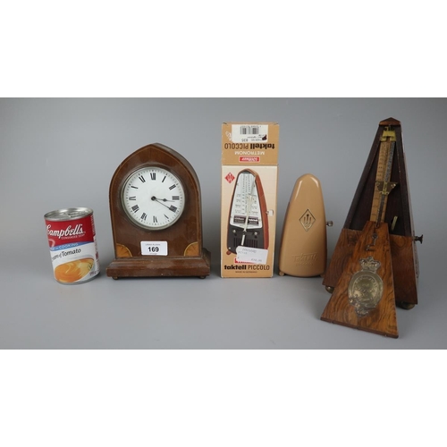 169 - 2 metronomes and a mantle clock