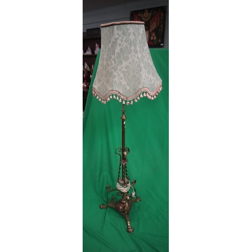 219 - Brass standard lamp