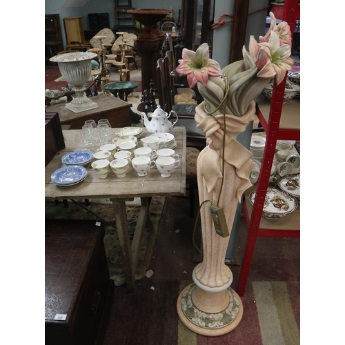 221 - Collection of ceramics to include large floor standing lamp