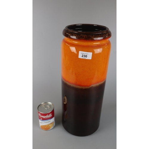 230 - Fat Lava West German vase / stick stand