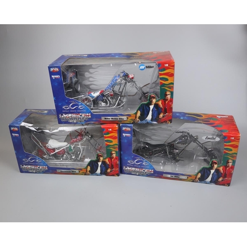 239 - 3 American Chopper The Series die cast models in original boxes by Orange County Choppers/Joy Ride/T... 
