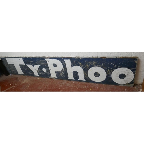 294 - Original large painted wooden Ty-Phoo sign