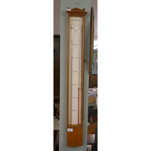 328 - Oak cased barometer