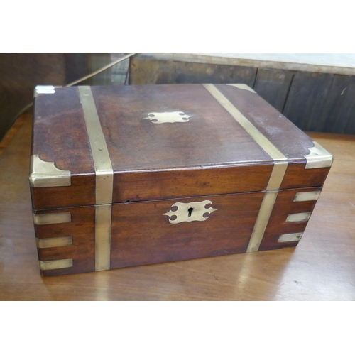329 - Victorian brass bound box