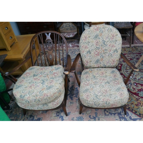 346 - Pair of vintage armchairs by Lucian Ercolani for Ercol - 1960s