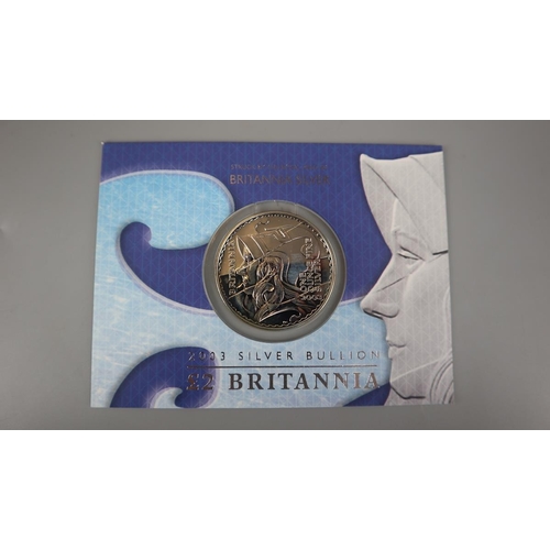 72 - Fine silver 1 ounce coin Britannia 2003