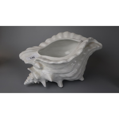 148 - Collectables to include large ceramic shell