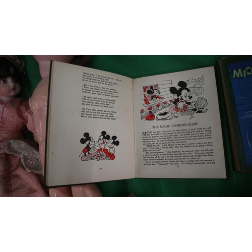150 - Toys to include Mickey Mouse, antique German doll etc.