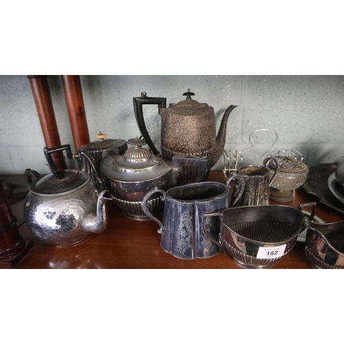 182 - Collection of silver plate