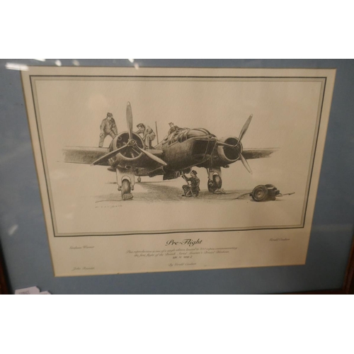 245 - 2 military air craft prints by Gerald Coulson