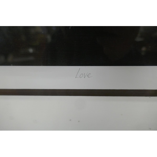 258 - Signed artists proof 13/29 - Love by Paul James with COA verso - Approx image size: 63cm x 60cm