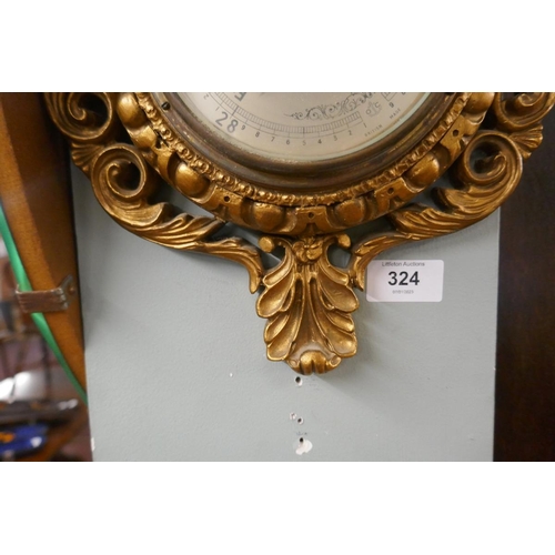 324 - Gilt framed barometer