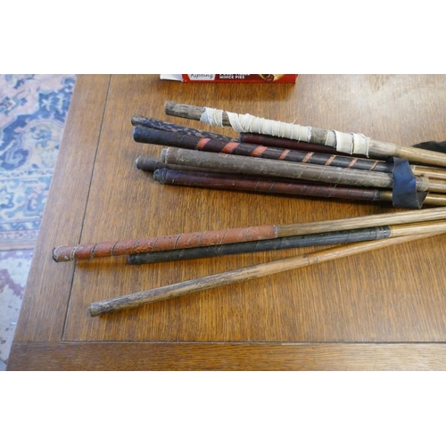 350 - Collection of antique (mostly hickory shafted) golf clubs