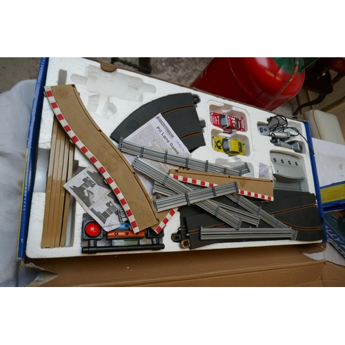 363 - Scalextric Digital Triple Cut set together with Rally Pro Championship set