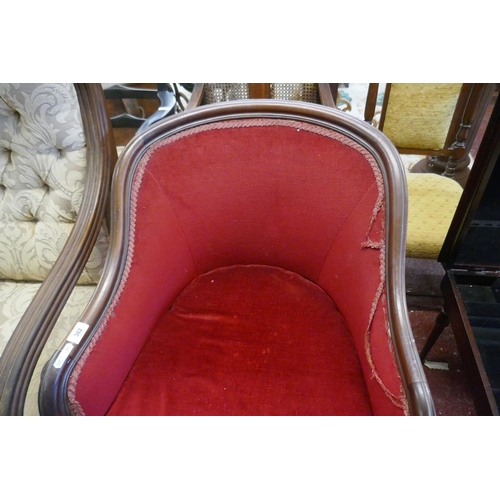 382 - Early 19thC mahogany tub chair