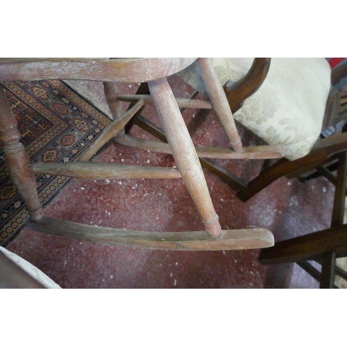 384 - Beech rocking chair