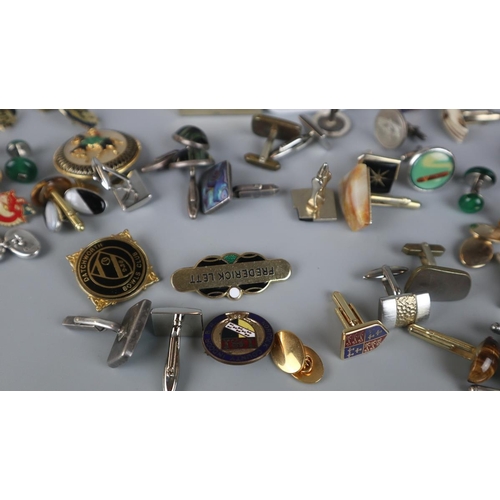 59 - Collection of cufflinks etc to include silver and rolled gold