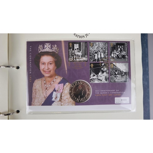 74 - Folder of commemorative coins to include Royal Family, Millennium and 1999 Rugby World Cup