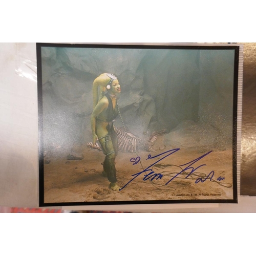 94 - Collection of Star Wars memorabilia to include Femi Taylor autographed photo from Star Wars Return O... 