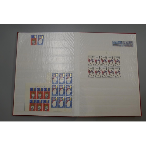 98 - Stamps - GB duplicate 1964-69 commemoratives duplicates in stock book