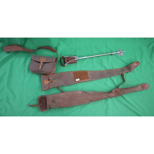 115 - Brady gun bags together with shooting stick