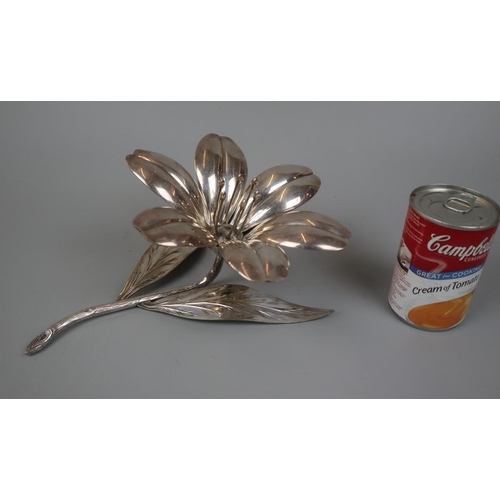 167 - Italian white brass Flower/petal ashtray