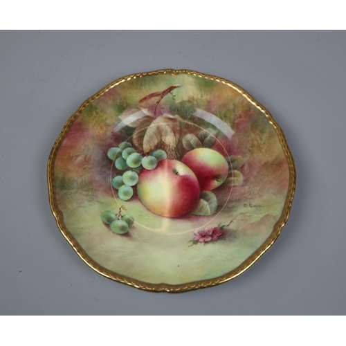 180 - Hand painted plate by Worcester artist Richard Budd