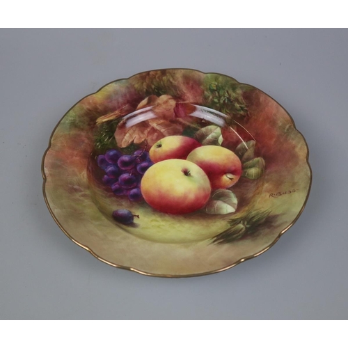 184 - Hand painted bowl by Worcester artist Richard Budd