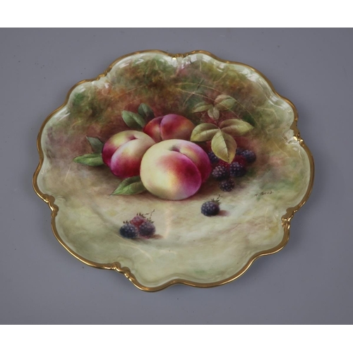 187 - Hand painted plate by Worcester artist Richard Budd