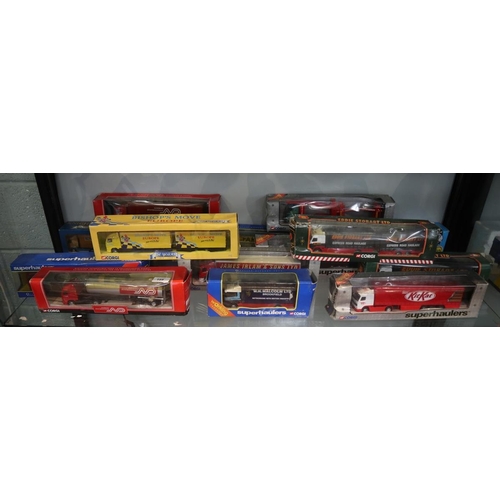 189 - Collection of boxed die cast trucks mostly Corgi Super Haulers - 15 in total