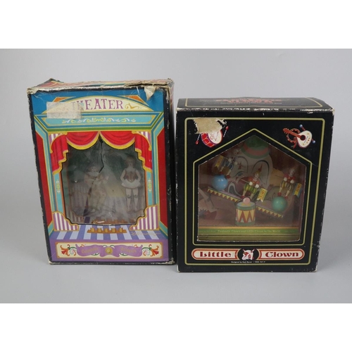 196 - 2 boxed mechanical music boxes - Theatre and Circus