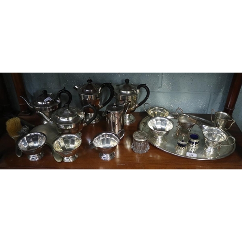 229 - Collection of silver plate to include coffee and tea sets