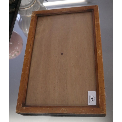 248 - Mid-century wooden picture frame marked E R - W.G. Evans