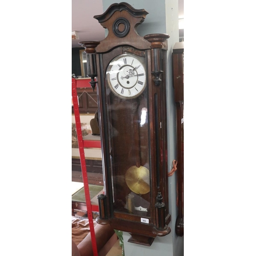 265 - Victorian mahogany wall clock