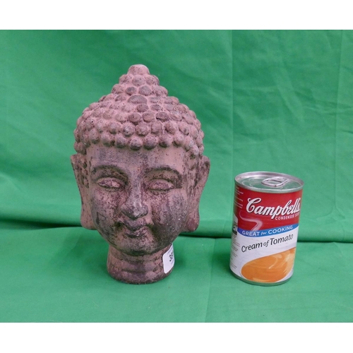 381 - Stone Buddha head - Approx height: 21cm