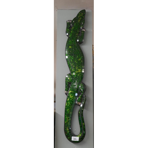 395 - Micro-mosaic lizard wall plaque