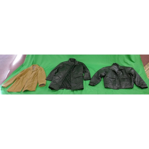 425 - 3 gent's leather jackets